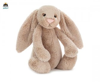 Jellycat 害羞米色邦尼兔（大号：36厘米x15厘米）